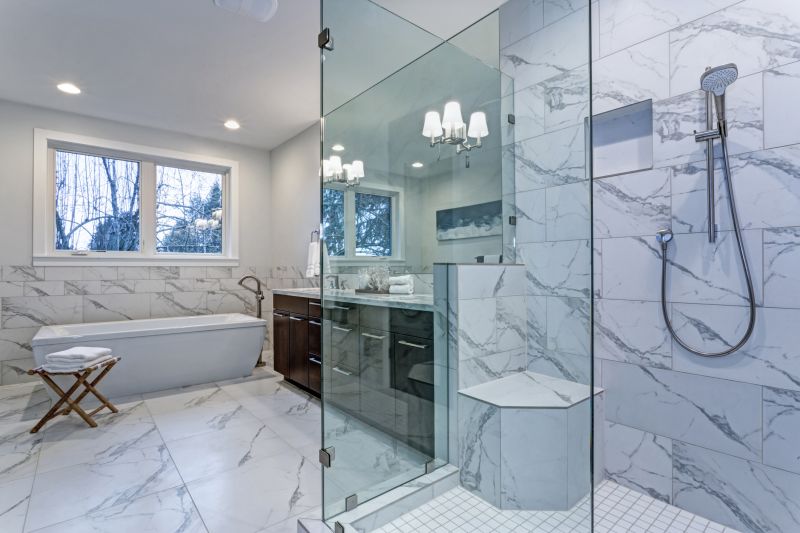 Large Format Tile Shower Floor